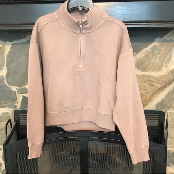 Victoria’s Secret PINK Premium Fleece Half Zip Sweatshirt - Picture 1 of 4